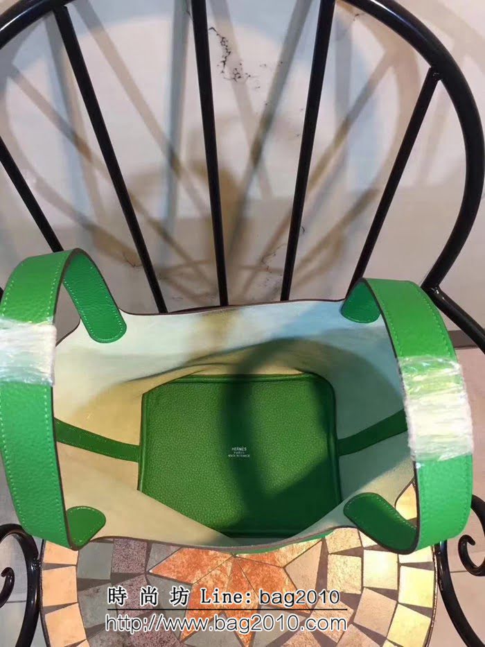 愛馬仕Hermes icotin lock菜籃子包 頭層牛皮手提包 0AM1424